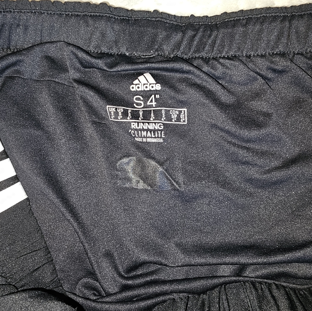 Adidas Climalite S4 Running Shorts Black with White Stripe Small - Picture 2 of 11